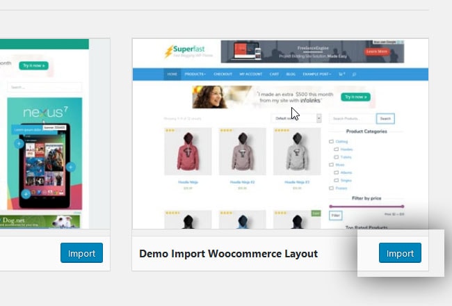 woocommerce superfast import demo