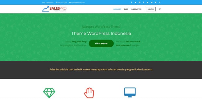 Salespro wordpress theme